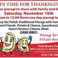 PIEROGI SALE, November 9, 2024  