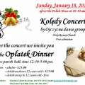 Koledy Concert by Ojczyzna Dance Group and Oplatek Dinner - January 18, 2015
