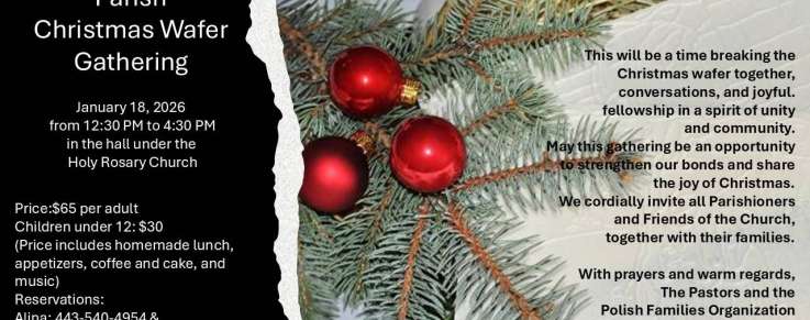 Christmas Wafer Gathering, January 18, 2026    